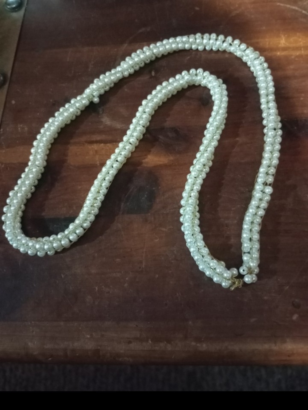 Classic Pearl Bead Long Necklace - White